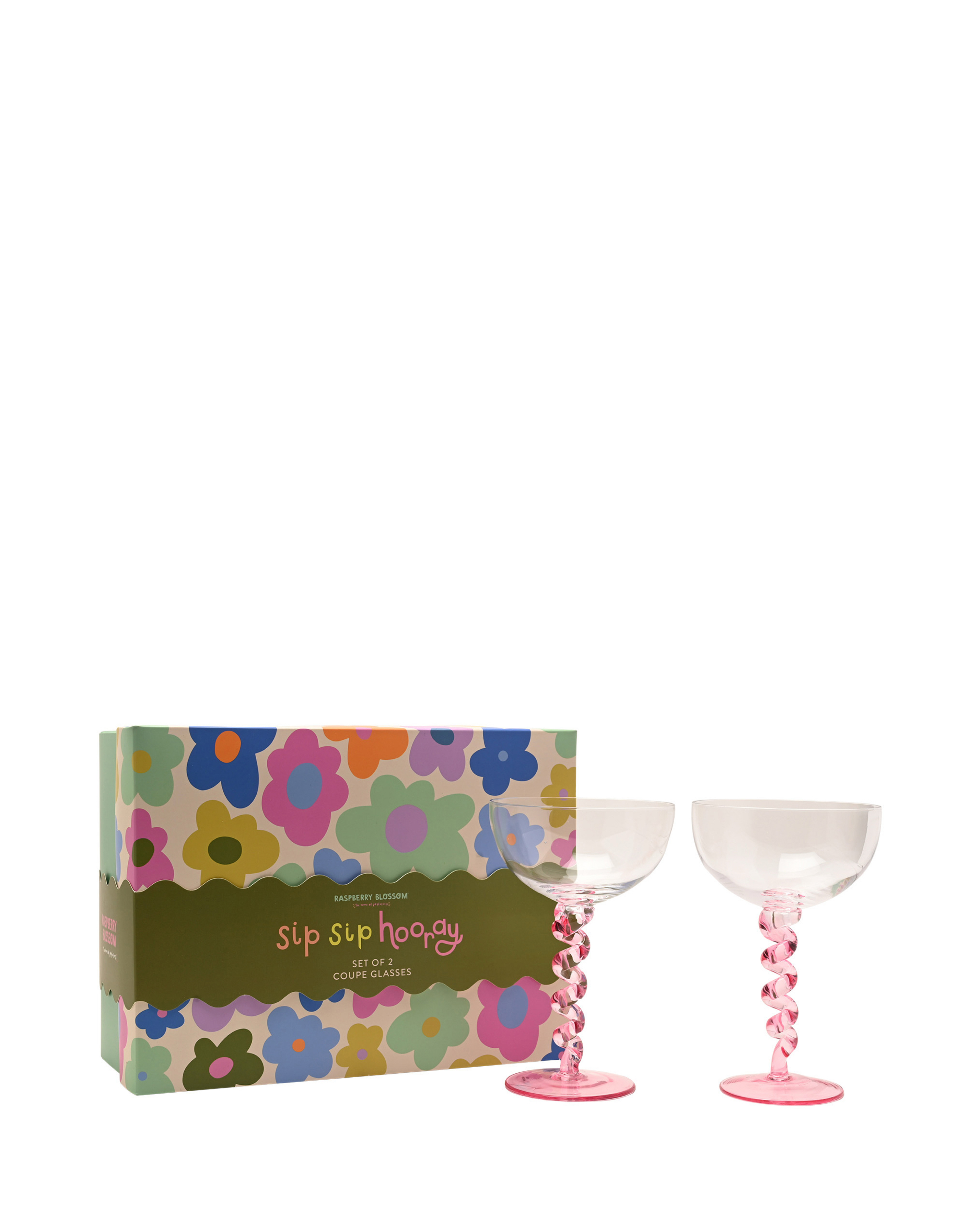 Raspberry Blossom Pair Of Coupes
