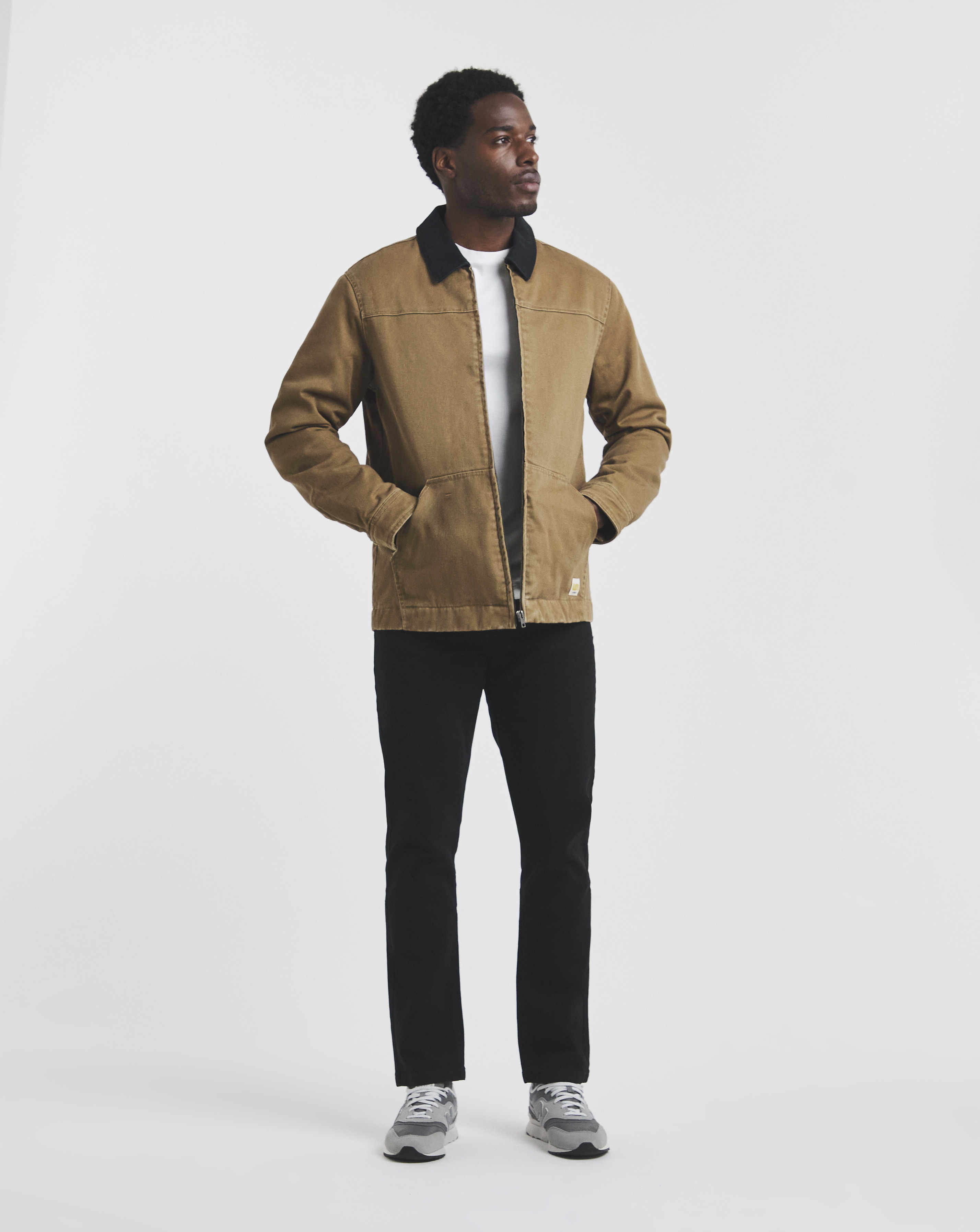 Union Black Straight Gabardine Jeans