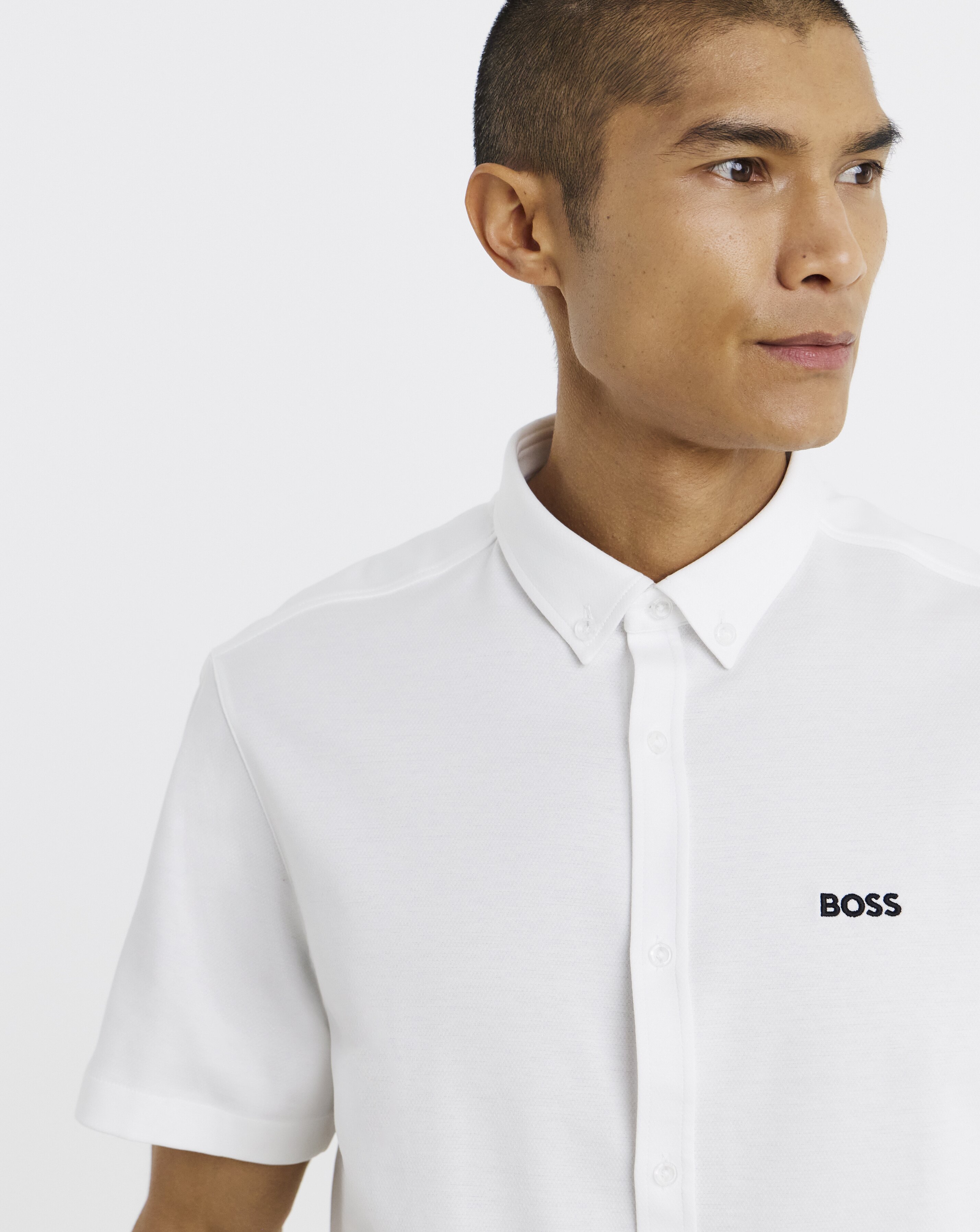 BOSS Stretch Motion Shirt - White