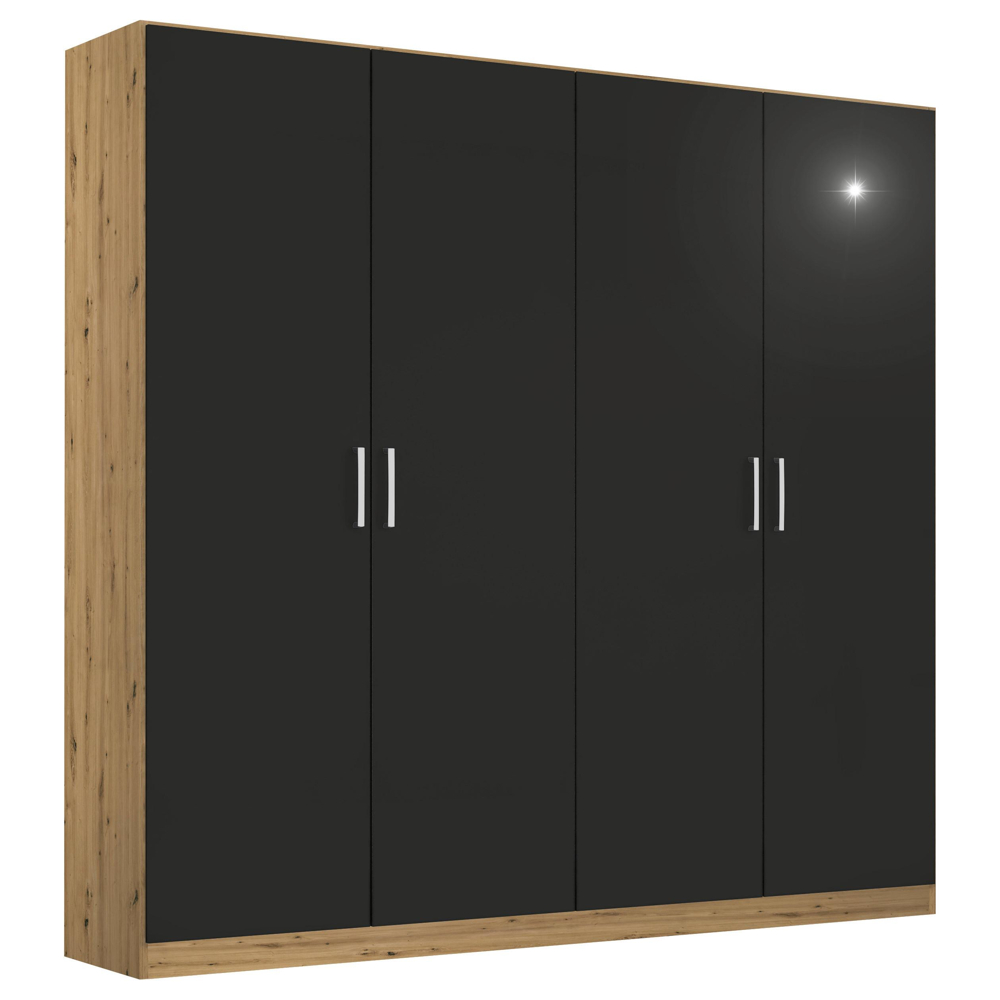 Skřiň s otočnými dveřmi dub Artisan/šedá 181cm