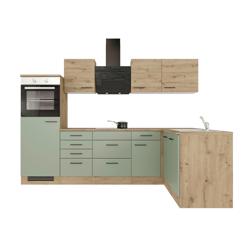 Rohová kuchyň CARA bez spotřebičů, 280x170 cm