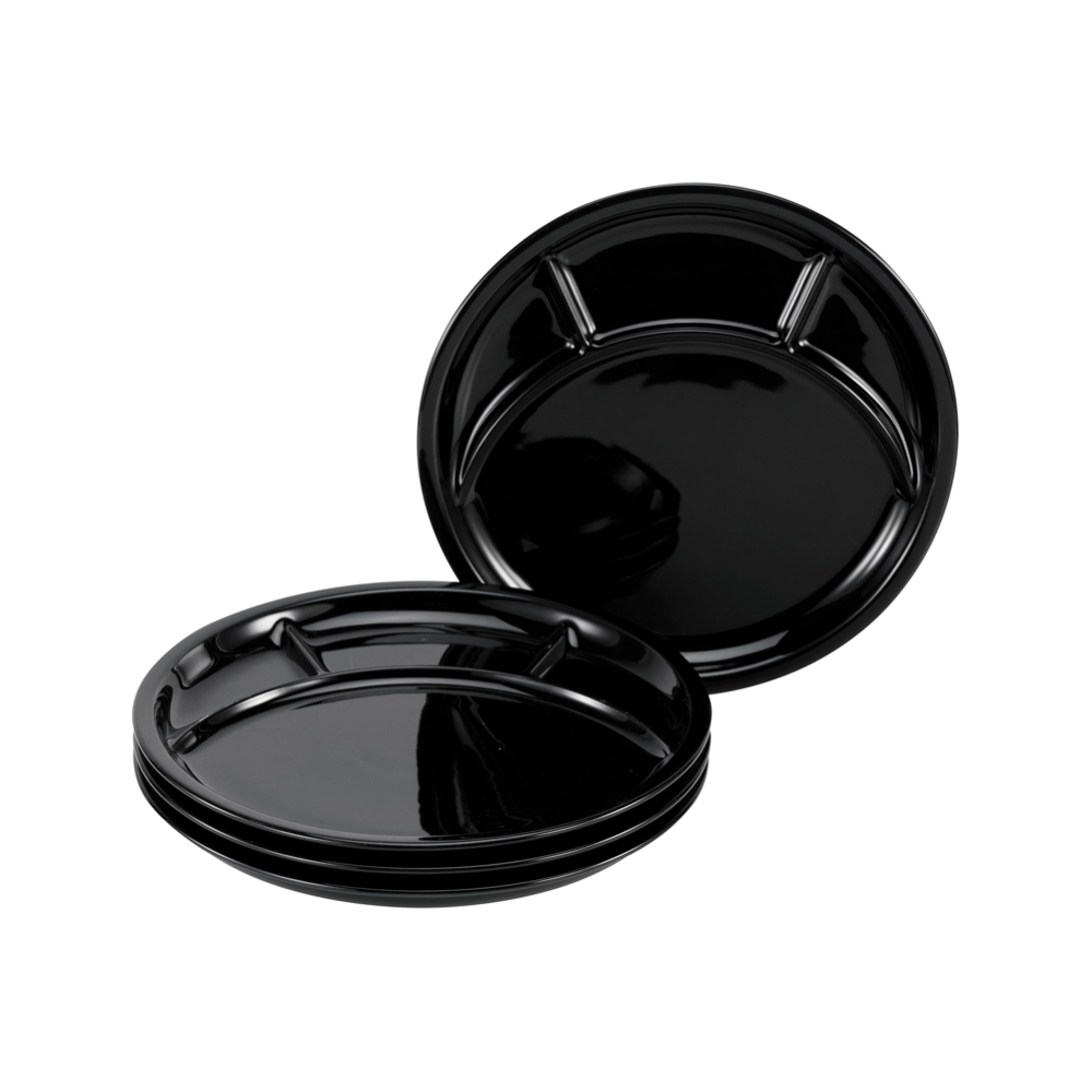 Fondue talíře, sada obsahuje 4ks, černá