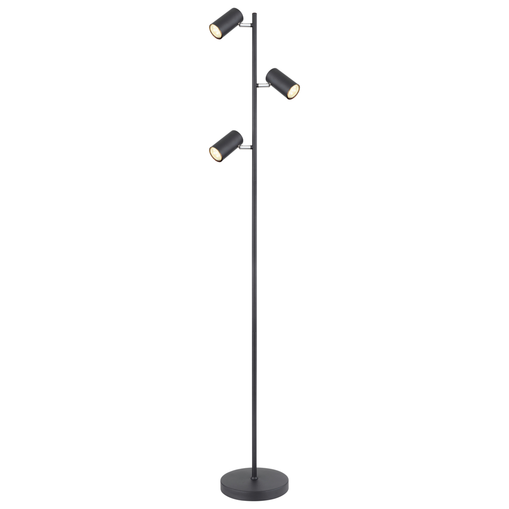Stojací svítidlo Witmo, V: 154cm, černá