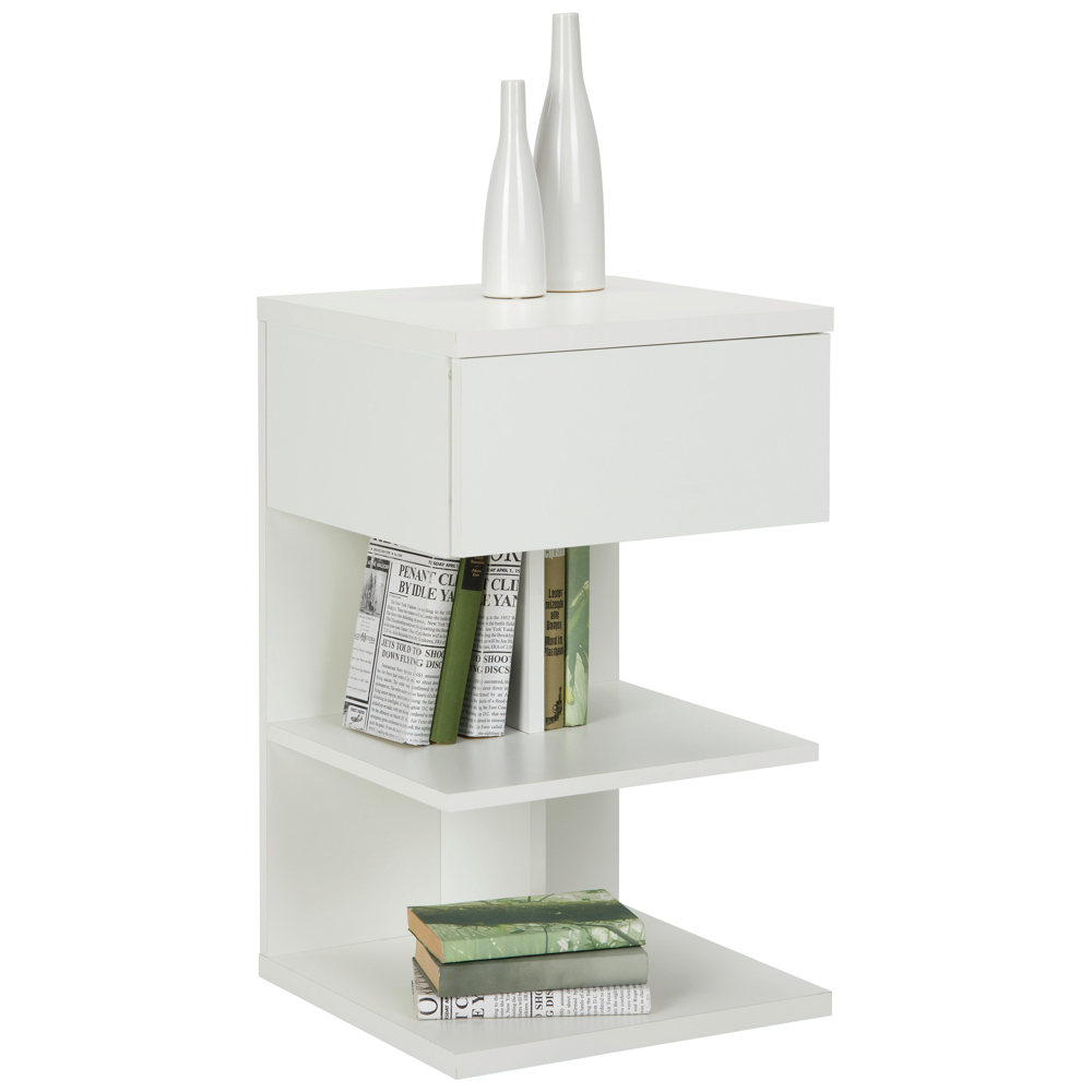 Noční stolek SUN, bílý