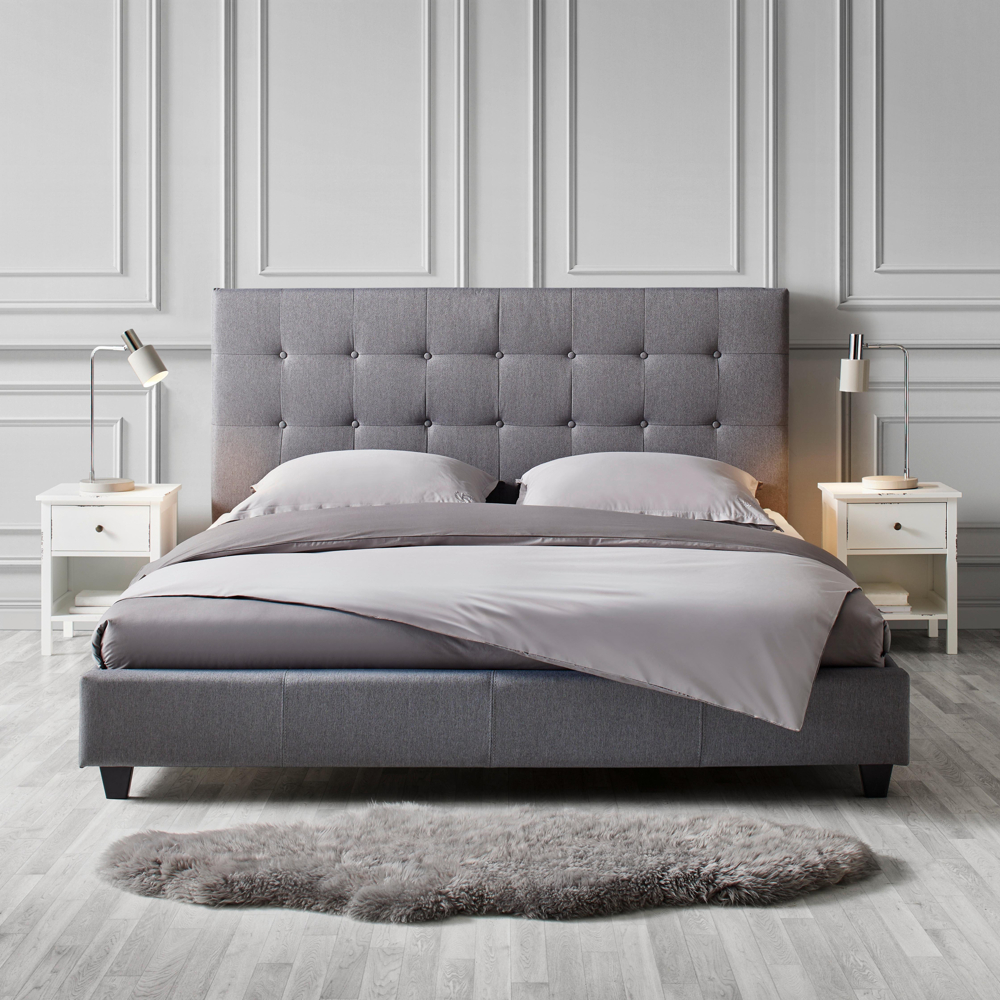 Čalouněná Postel Frederico, 180x200, Šedá