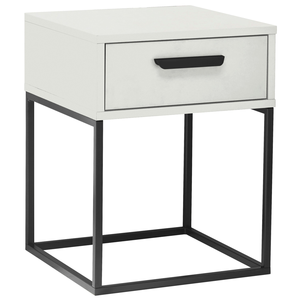 Noční stolek SUNA 1 zásuvka dekor bílá