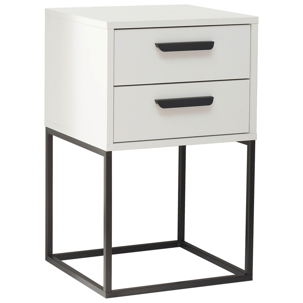 Noční stolek SUNA 2 zásuvky dekor bílá