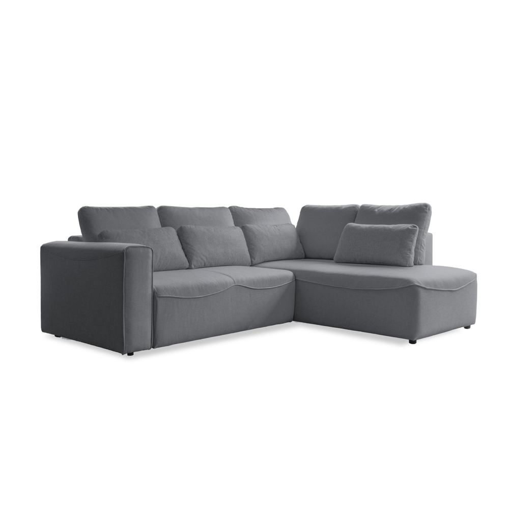 Rohová sedačka HOLLY L, oboustranná, šedá