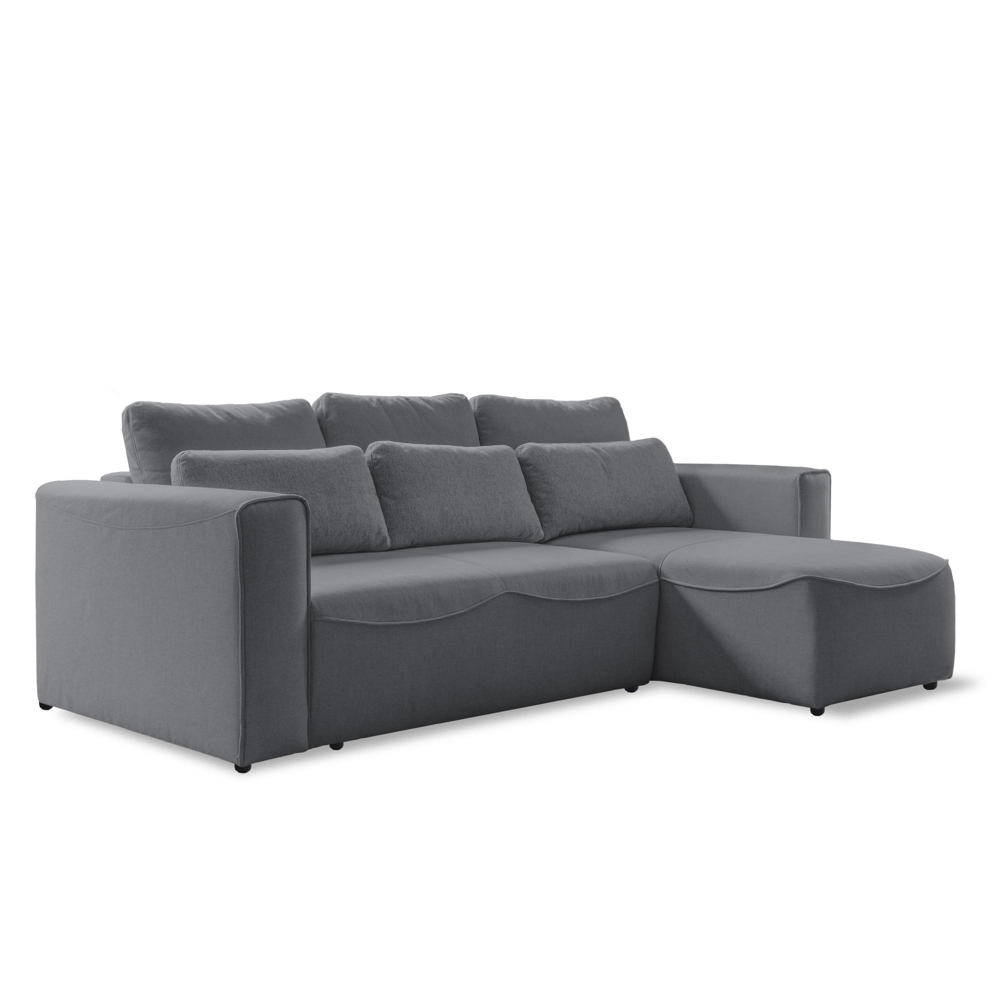 Rohová sedačka HOLLY O, oboustranná, šedá