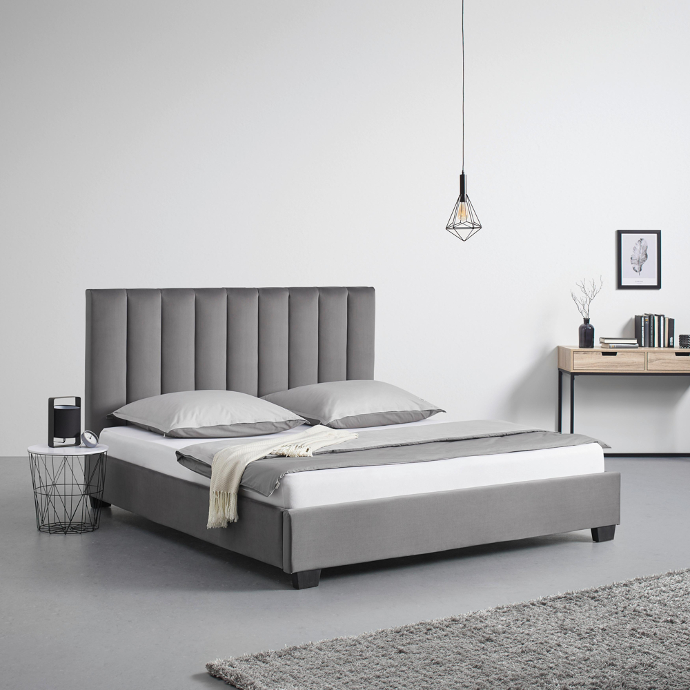 Manželská Postel Clara, 180x200, Šedá