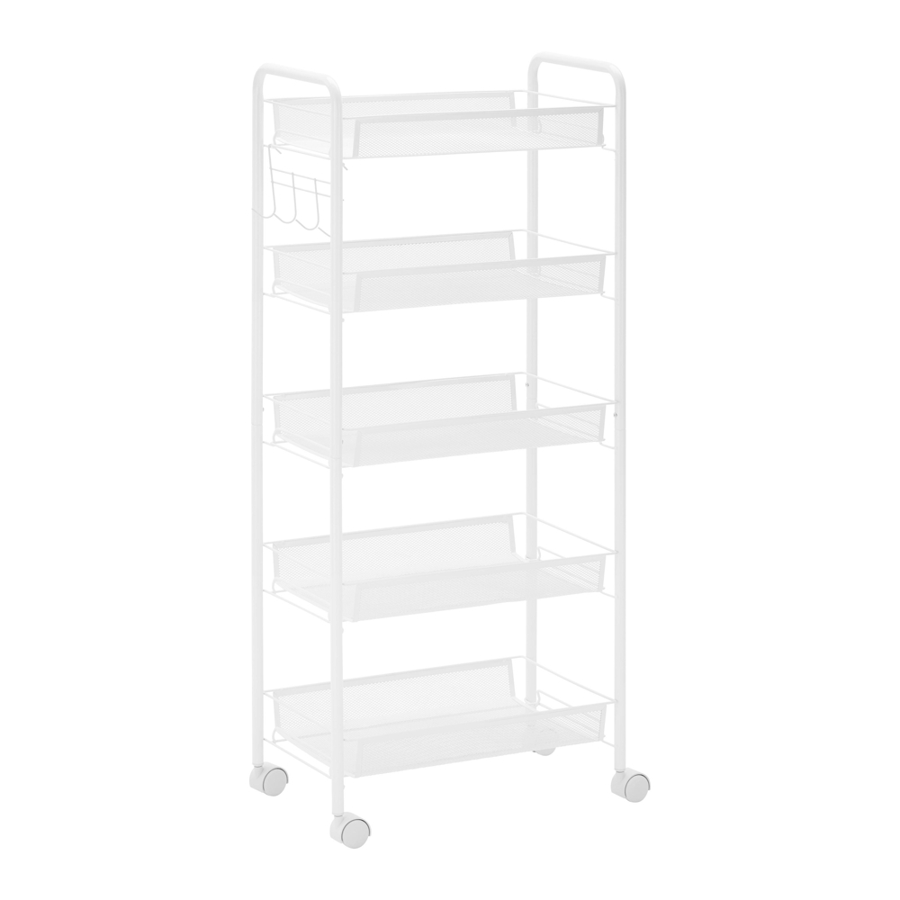 Regál na kolečkách SANDRO bílý