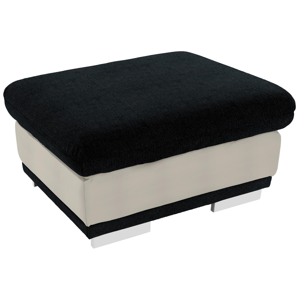 TABURET Seaside, černá / bílá