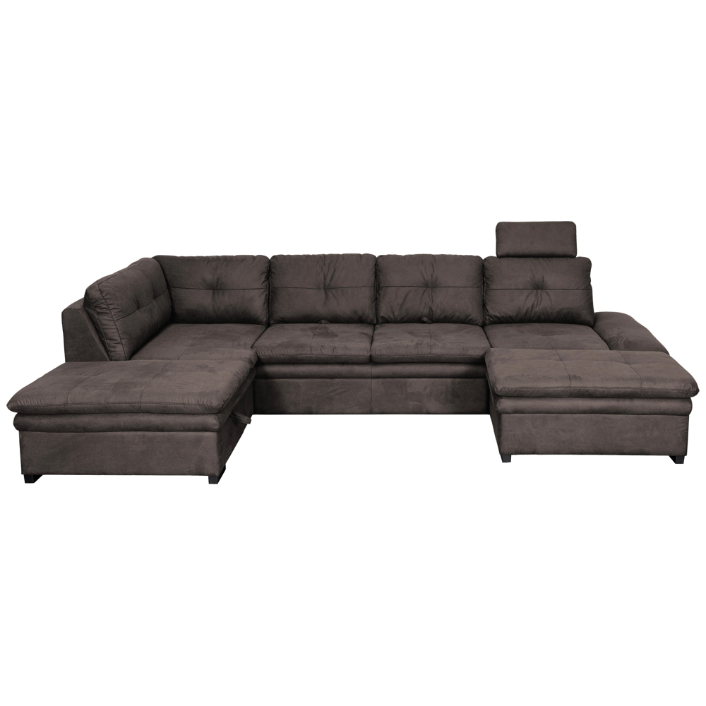 Sedací Souprava Ve Tvaru U Hit, Šedě Hnědá