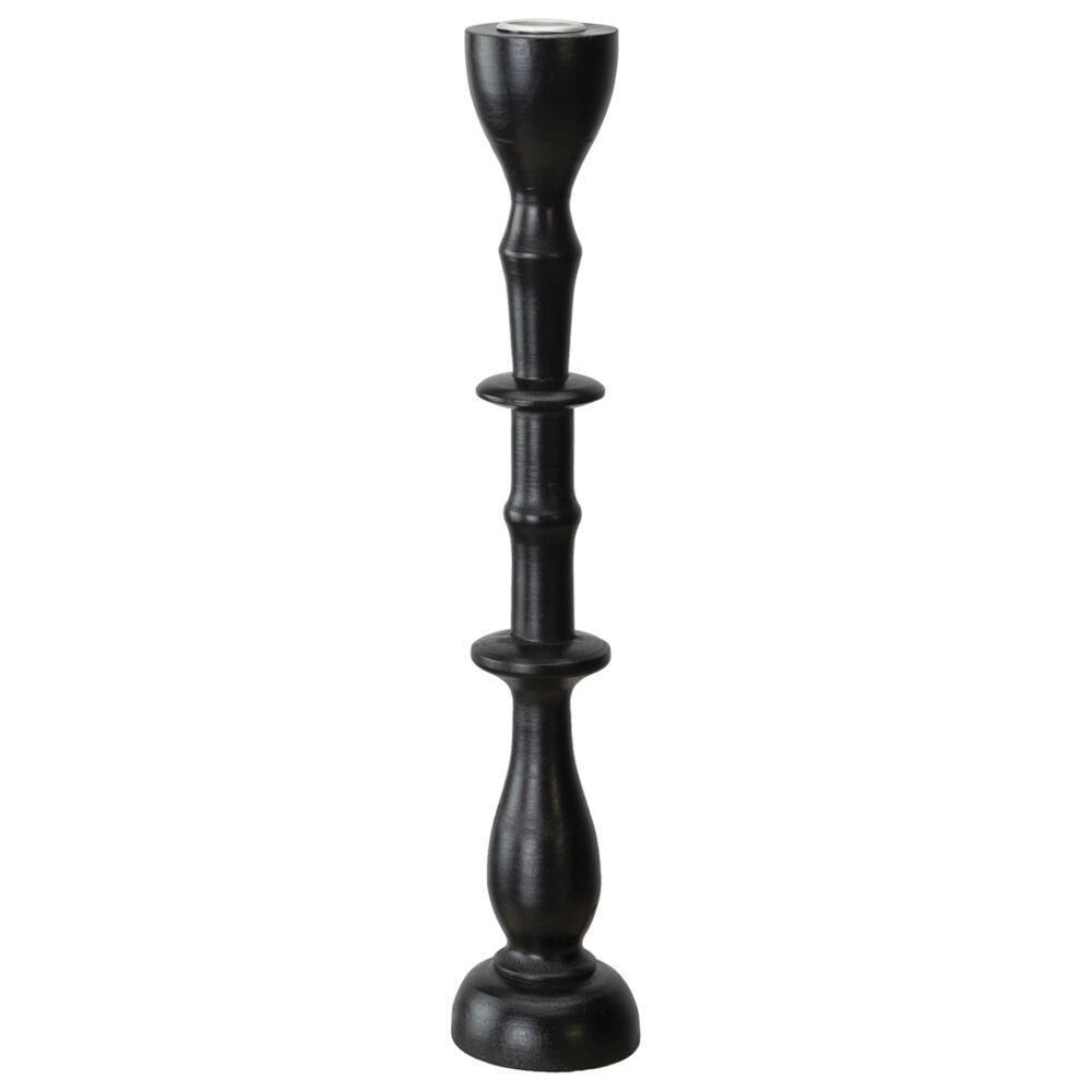 Stojan na dlouhé svíčky Noir, výška: 33cm