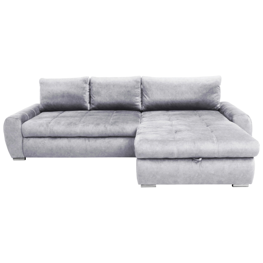 Rohová sedačka SOLAR, oboustranná, šedý samet