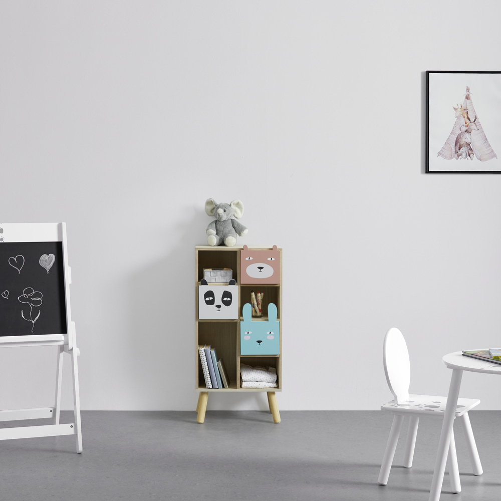 Regál Do Dětského Pokoje Lanny Modrý, Růžový, Šedý