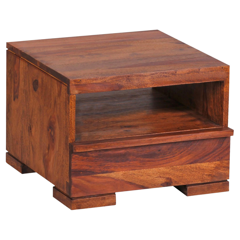 Noční stolek z masivního dřeva MUMBAI š.: 40cm