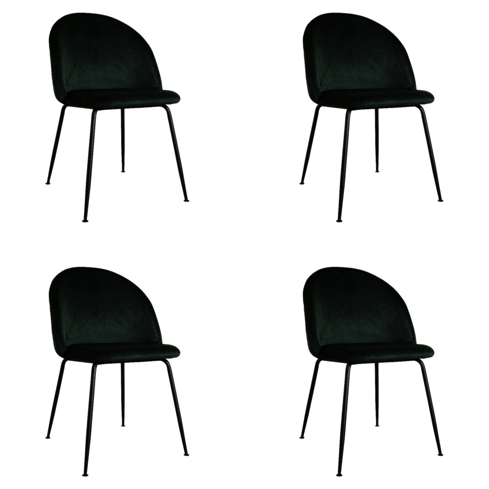 Jídelní Židle Tara Sada 4ks, Zelená