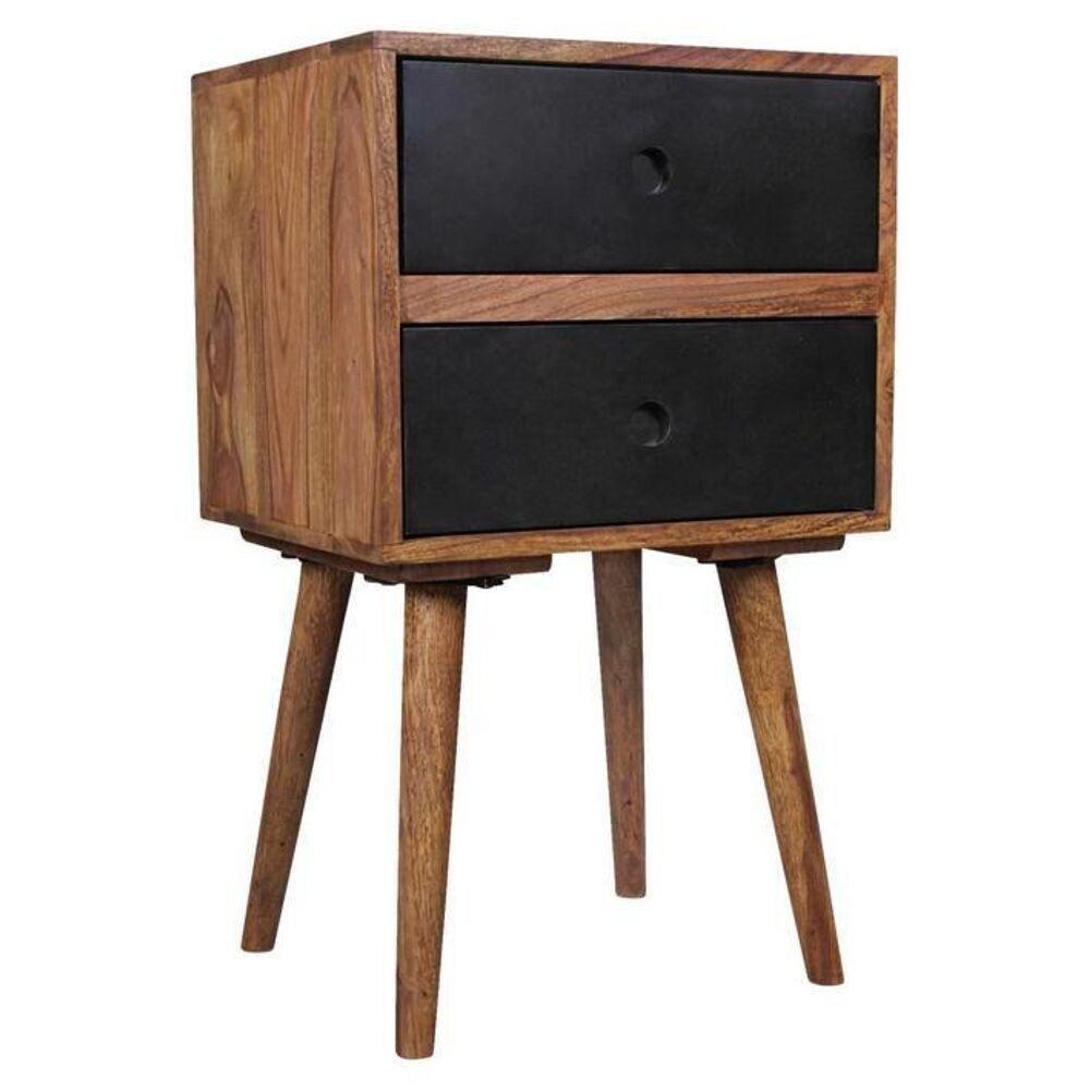 Noční stolek z masivního dřeva Repa š: ca. 40 cm černý