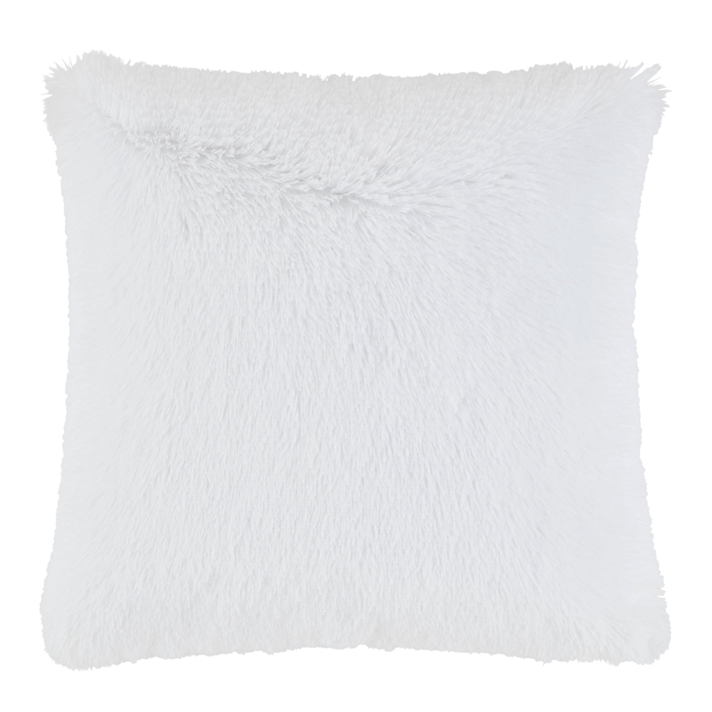Dekorační polštář Fluffy, 45/45cm, bílá