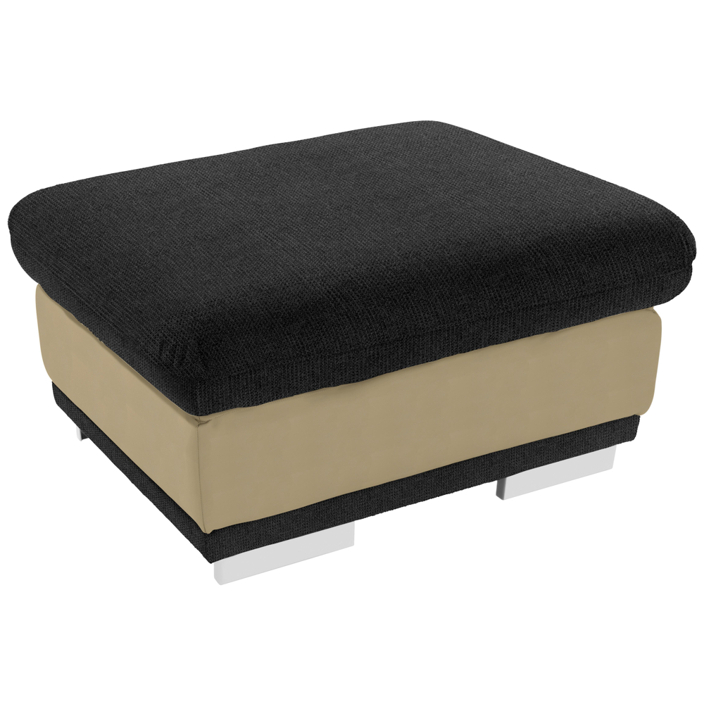 TABURET Seaside, černá / béžová