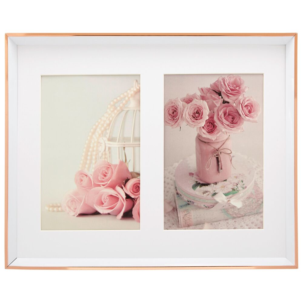 Rám na 2 fotky Mara, růžový, 10x15 cm