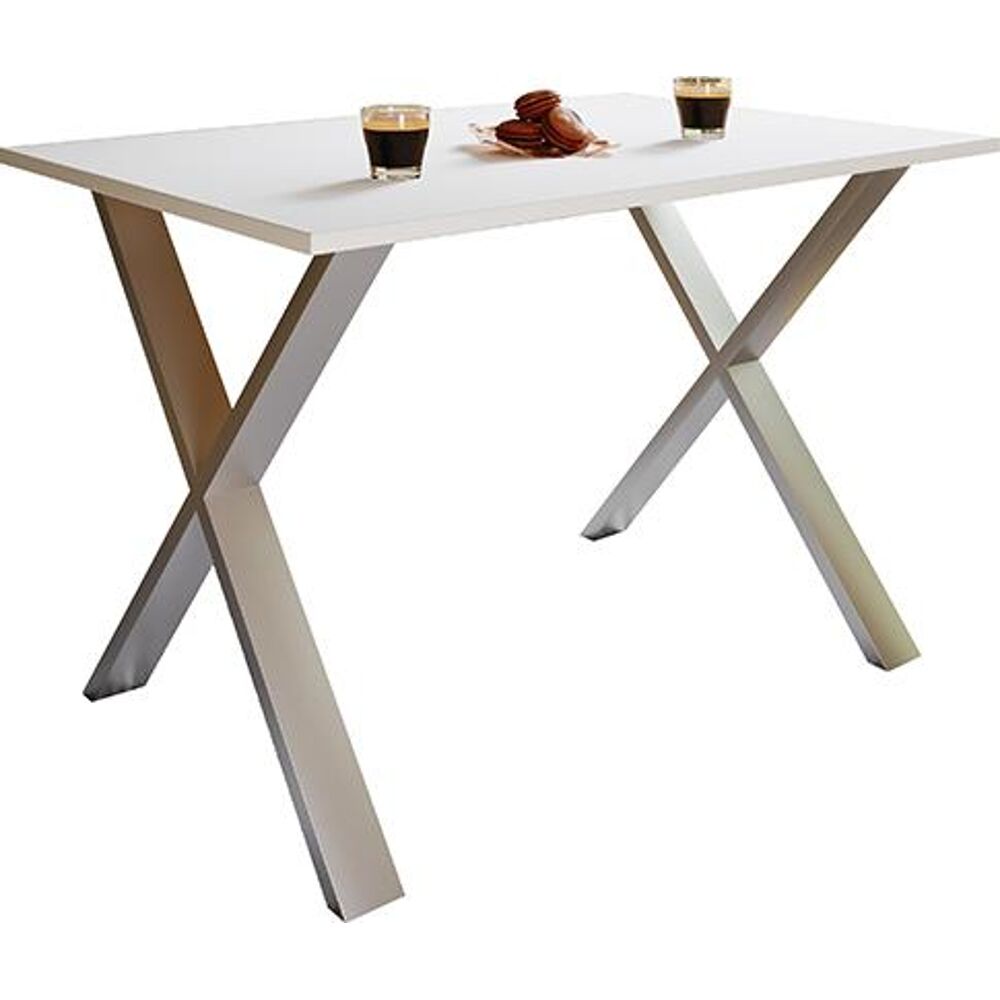 Jídelní stůl XONA, bílý, 110/50/76 CM