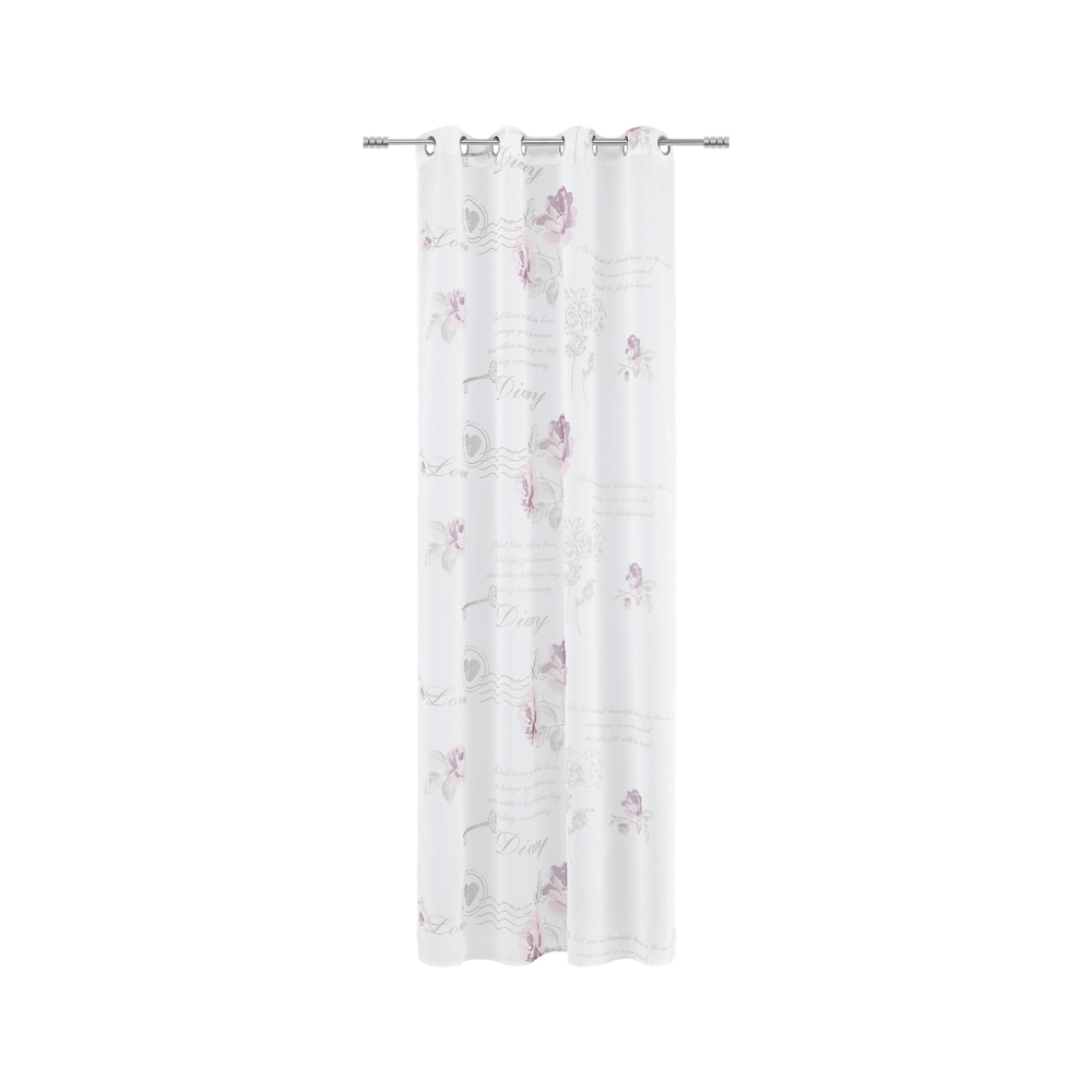 Závěs S Očky Diary Rose 140/245cm, Bílá