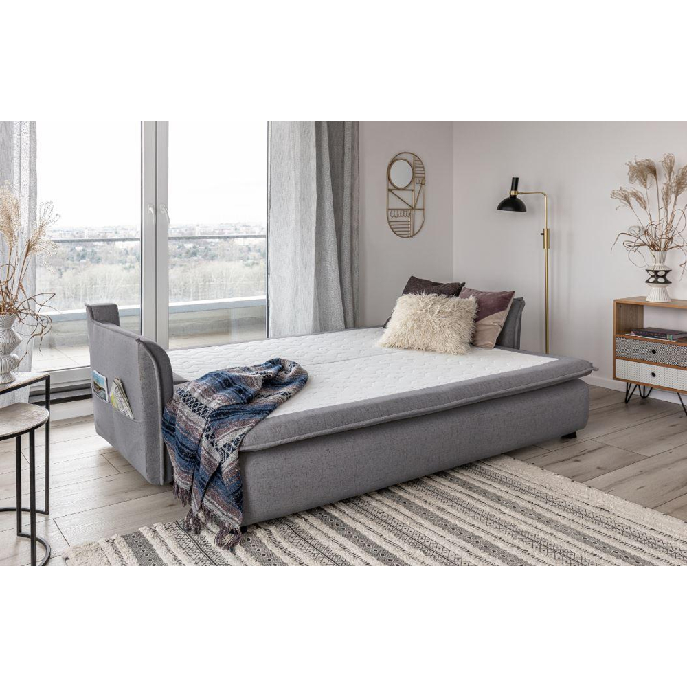 Pohovka 3místna S Rozkladem Charming Charlie Šedá