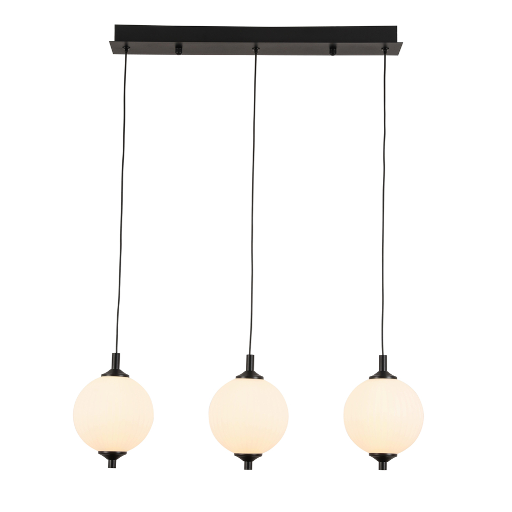 Závěsné svítidlo Wilm, V: ca 120cm, černá