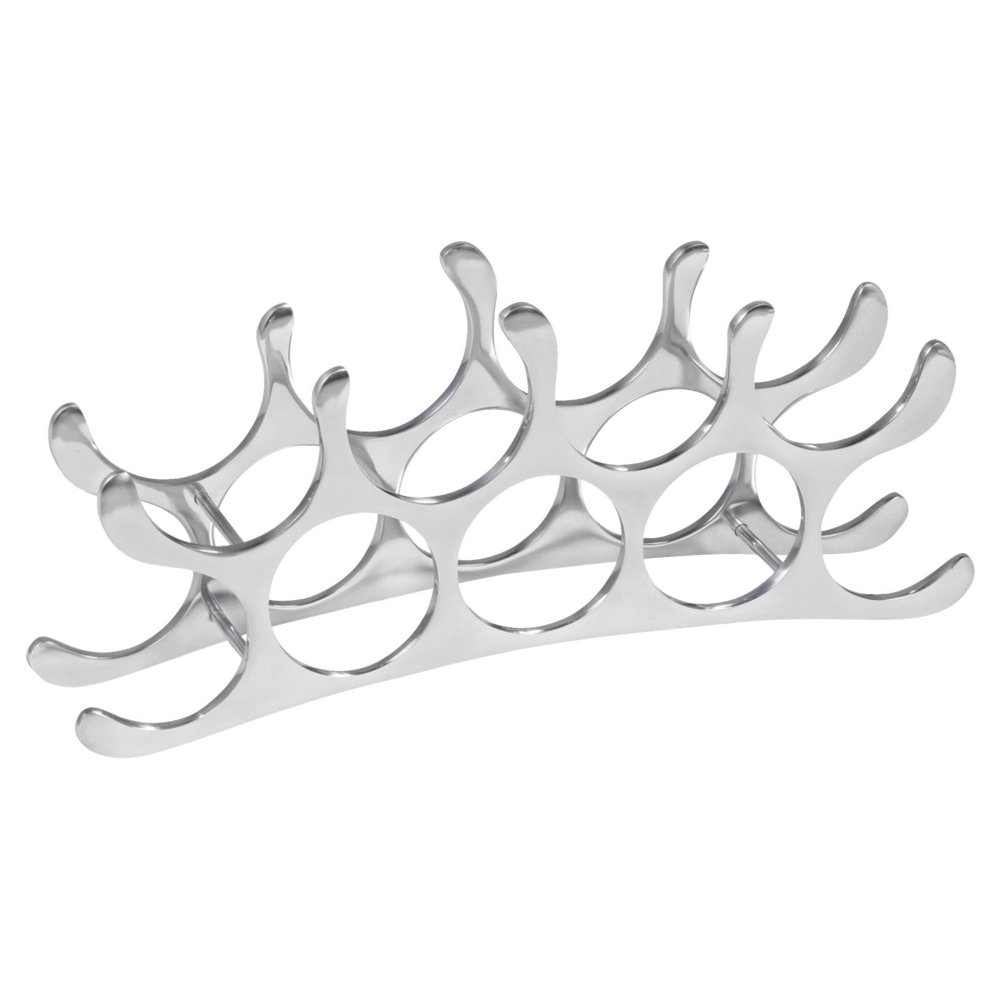 Regál na víno stříbrný