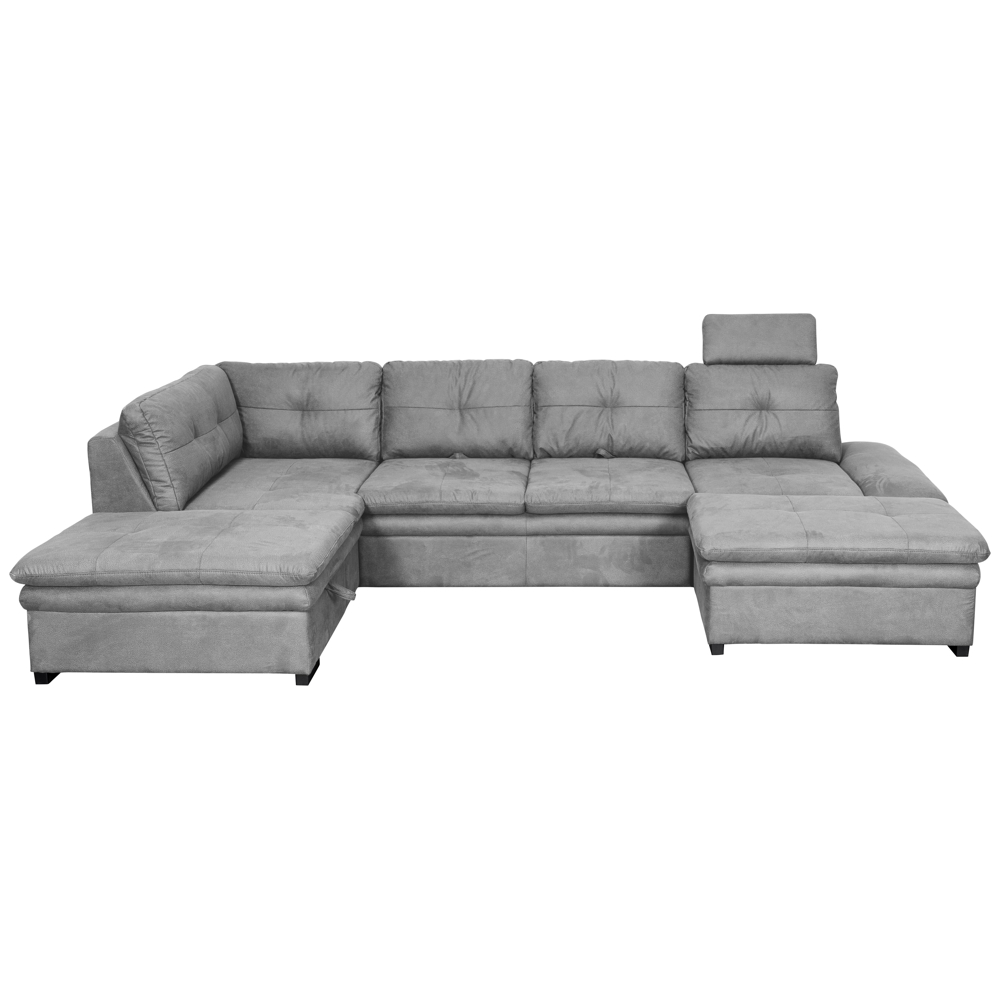 Rozkládací Sedačka Ve Tvaru U Hit, Šedá