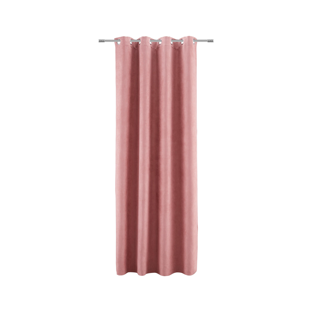 Závěs S Očky Velours, 140/245cm, Růžová
