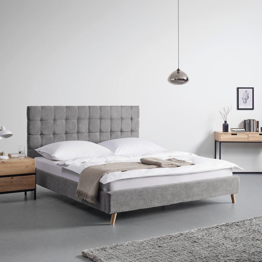 Čalouněná Postel Cesaro Šedá, 180x200
