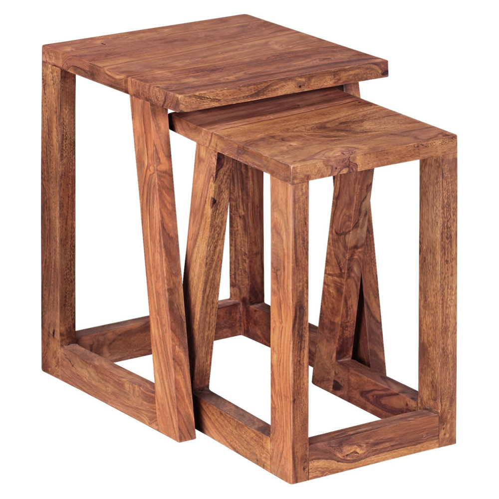 Odkládací Stolek Mumbai Sada 2ks Masiv