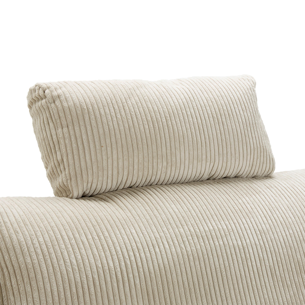 Opěrka hlavy LILLE, béžový manšestr