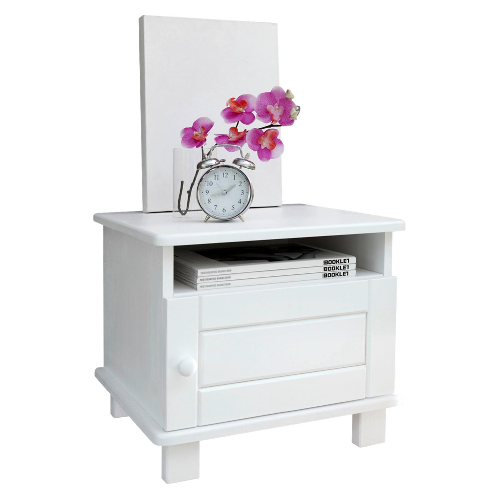 Noční stolek BORA bílý