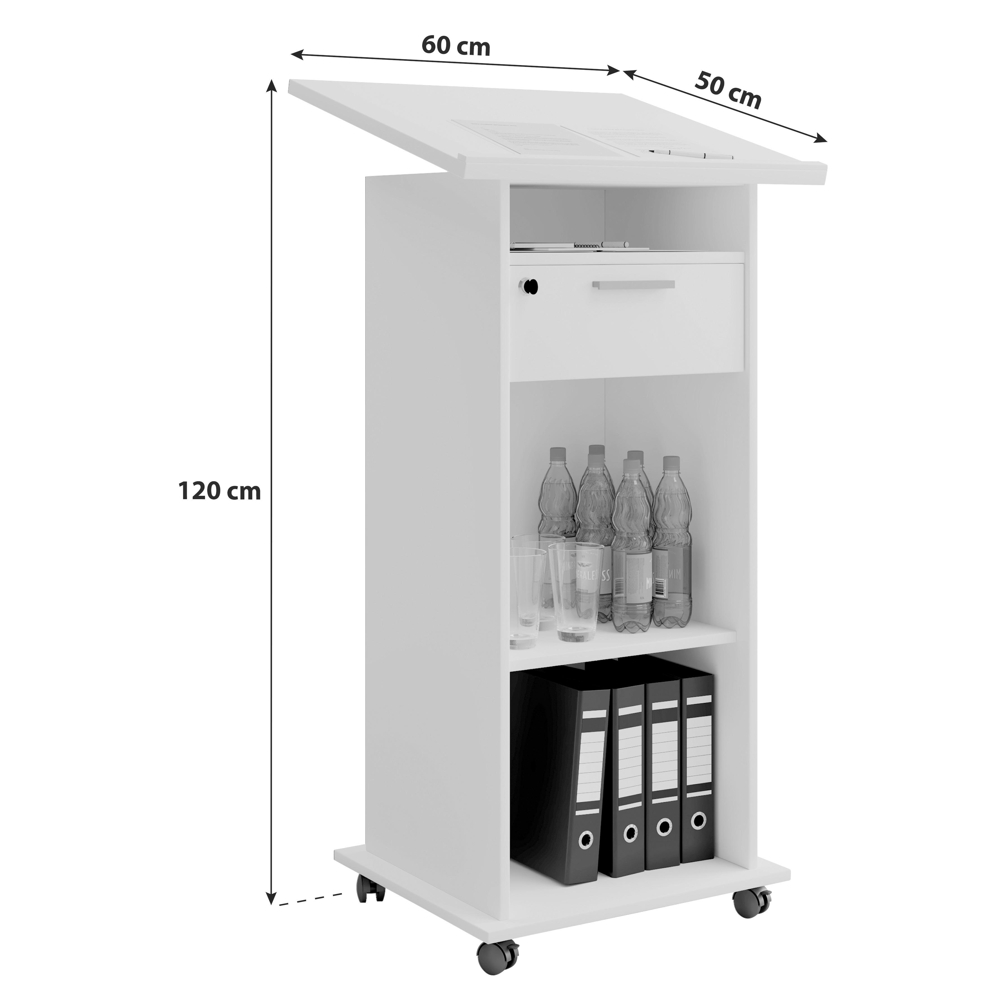 Řečnícky Pult Meeta Bílý