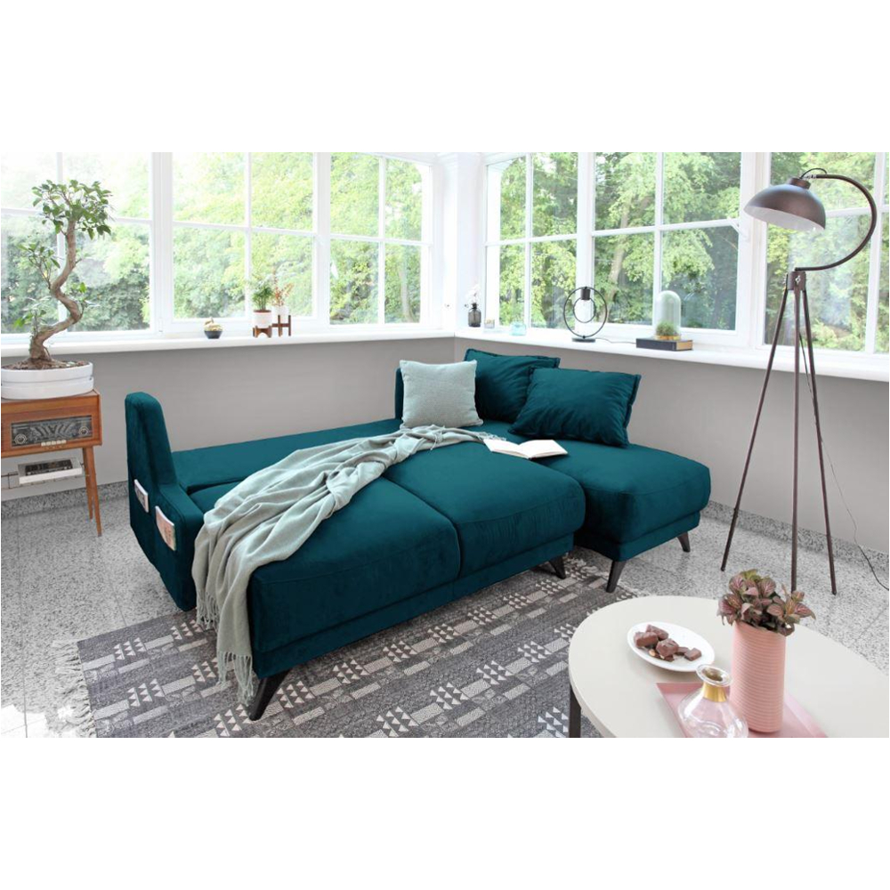 Sedací Souprava S Rozkladem Royal Rose Modrá