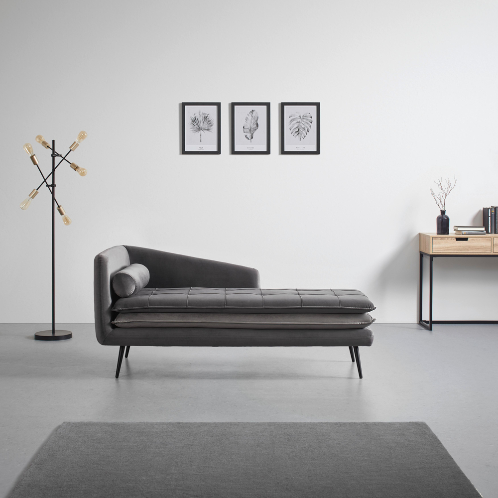 Stylová Pohovka Emilia, Sametový Potah, Šedá