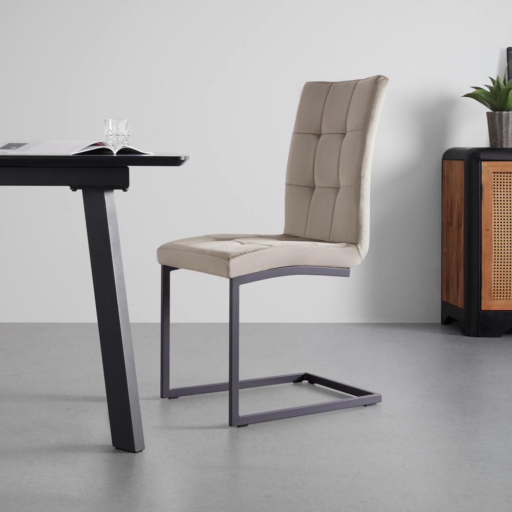 Dvoudílná Sada Židlí Mela Šedohnědá