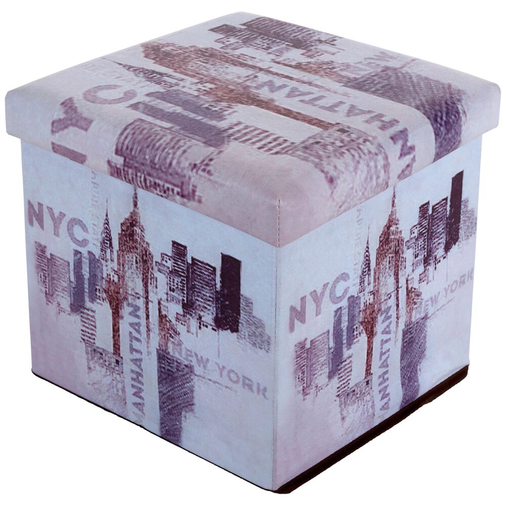 Skládací taburet s úložným prostorem, Nyc