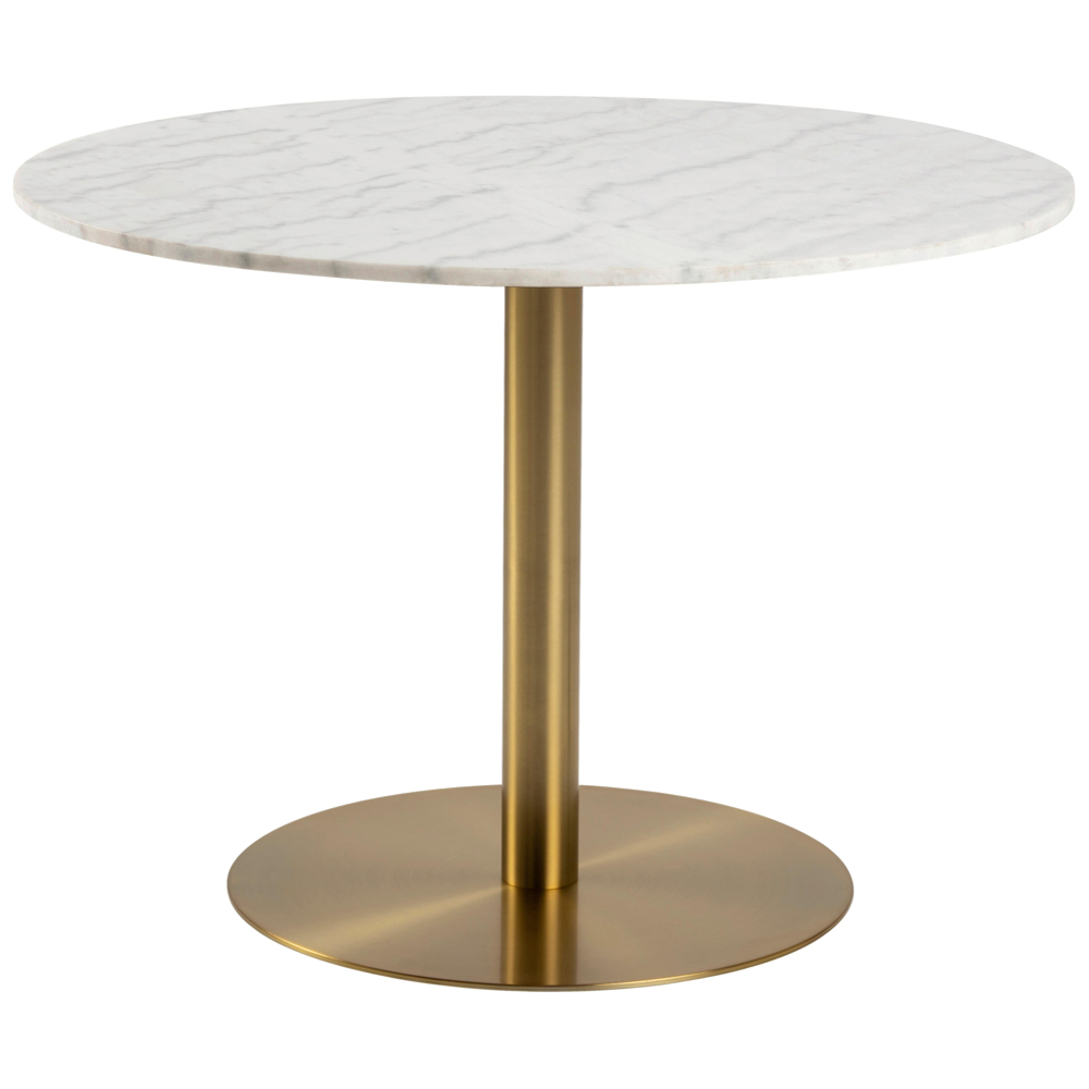 Kulatý Jídelní Stůl Corby Mramor 105x75 Cm