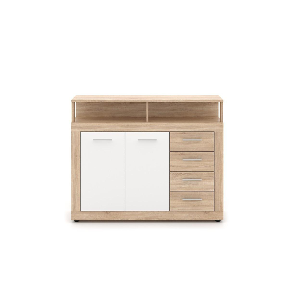 Komoda LUNa bílá/sonoma