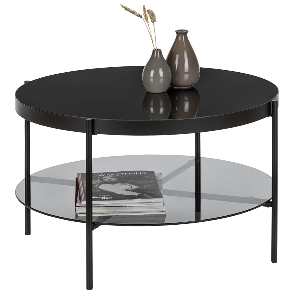 Kulatý konfereční stolek ze skla Aiko