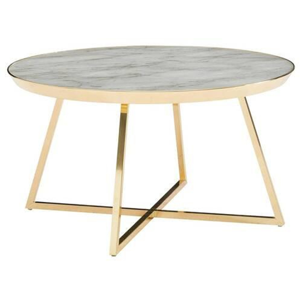 Konferenční stolek Sklo/kov Š: 76cm