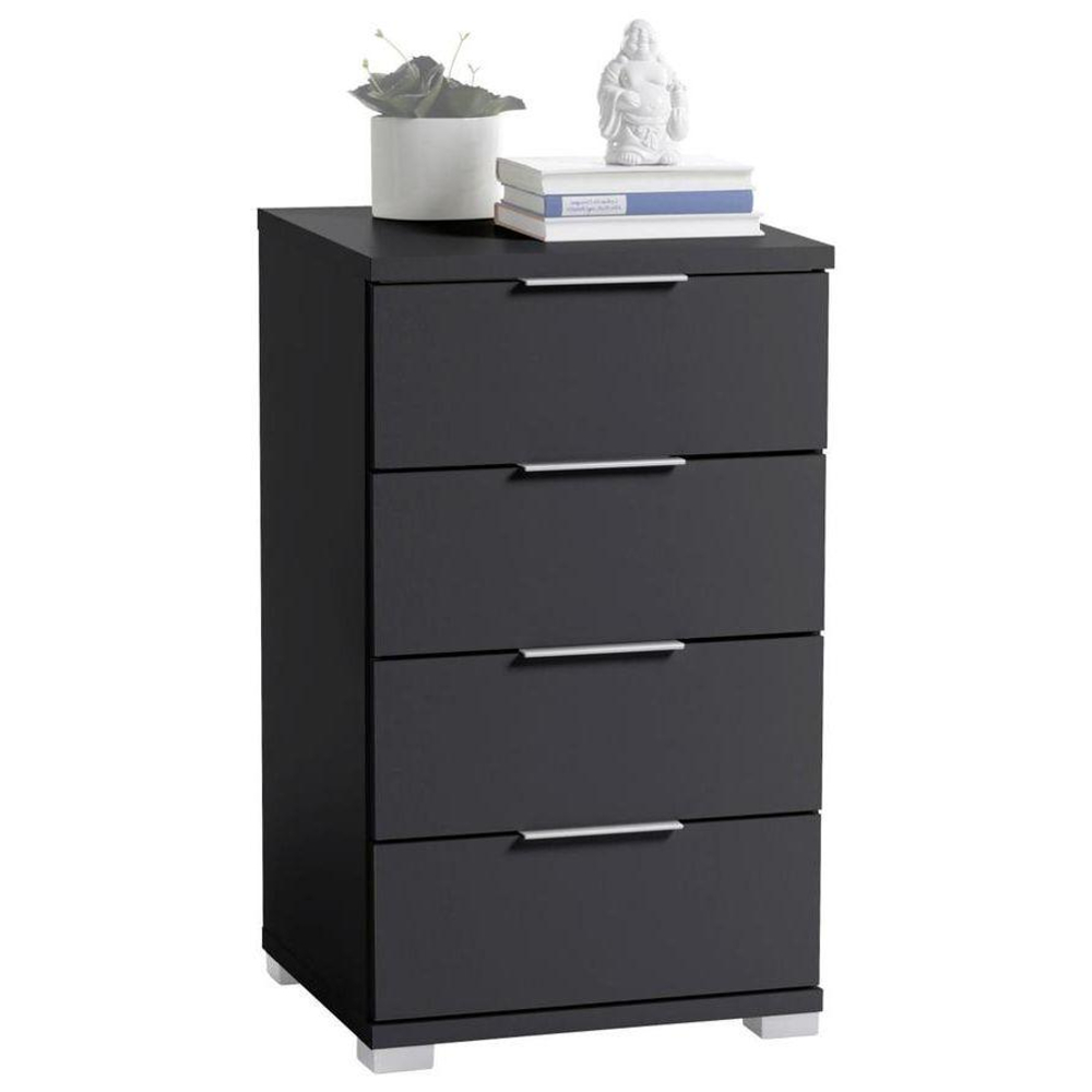 Noční Stolek Se 4 Zásuvkami, Černý