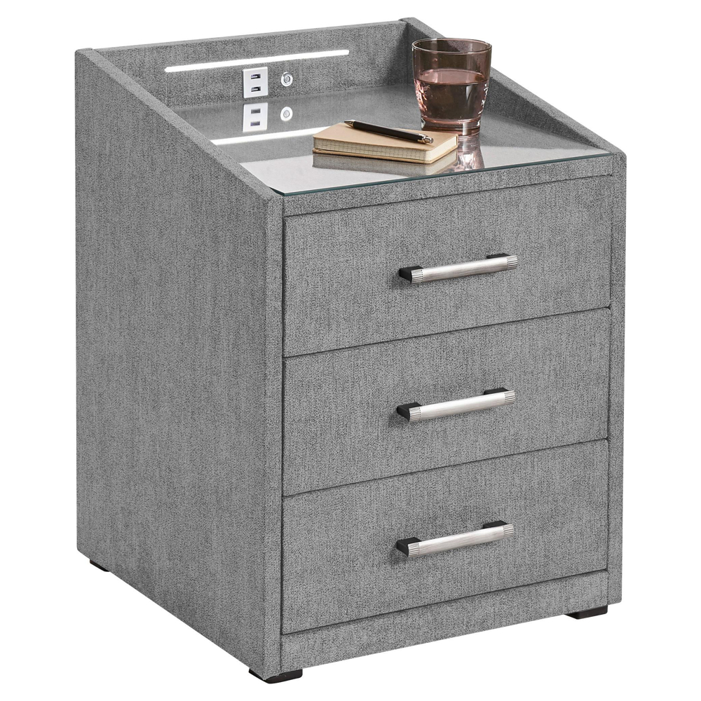 Noční Stolek Moon Potah Uran Dark Grey,v. 61cm