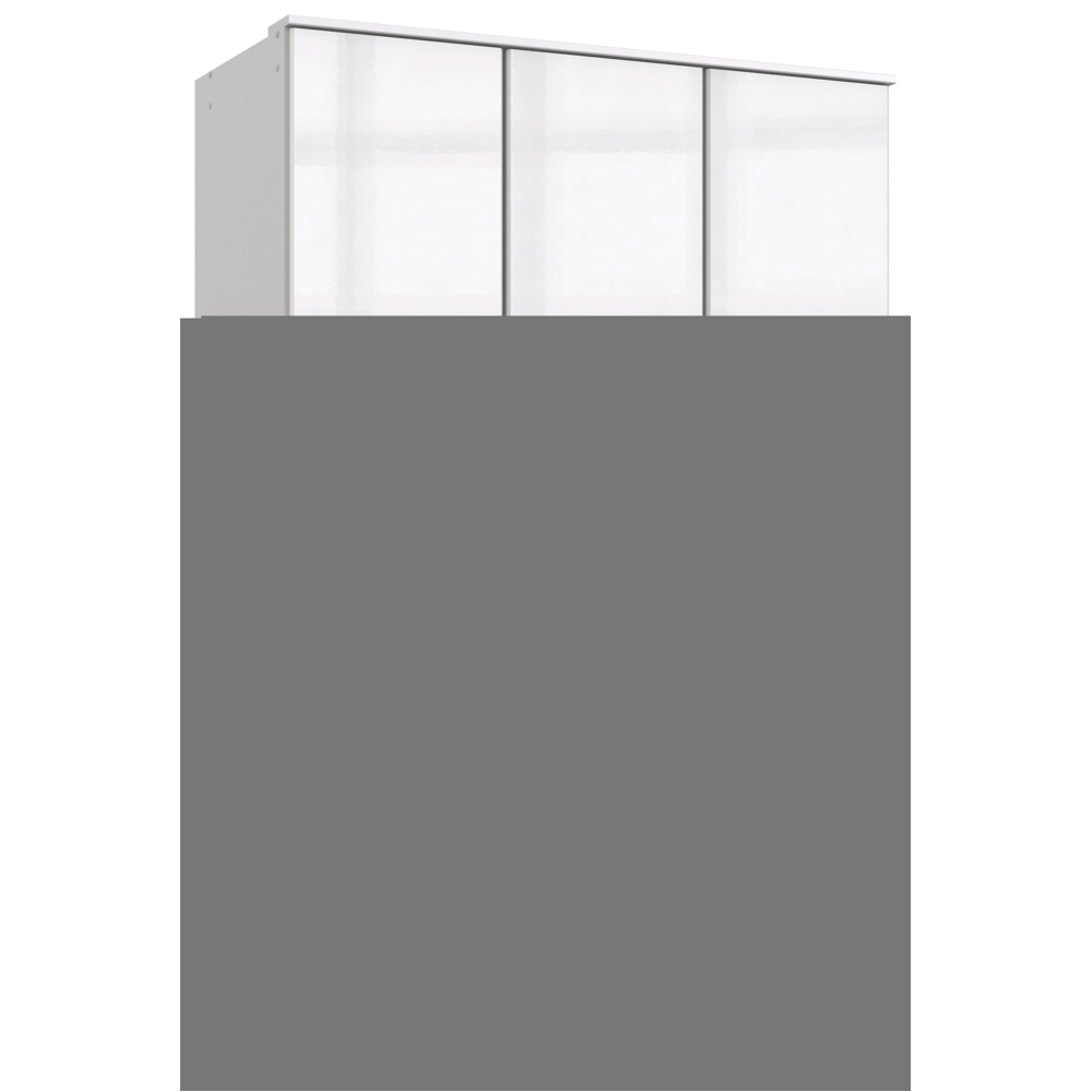 Šatní skříň CLACK bílá vysoký lesk