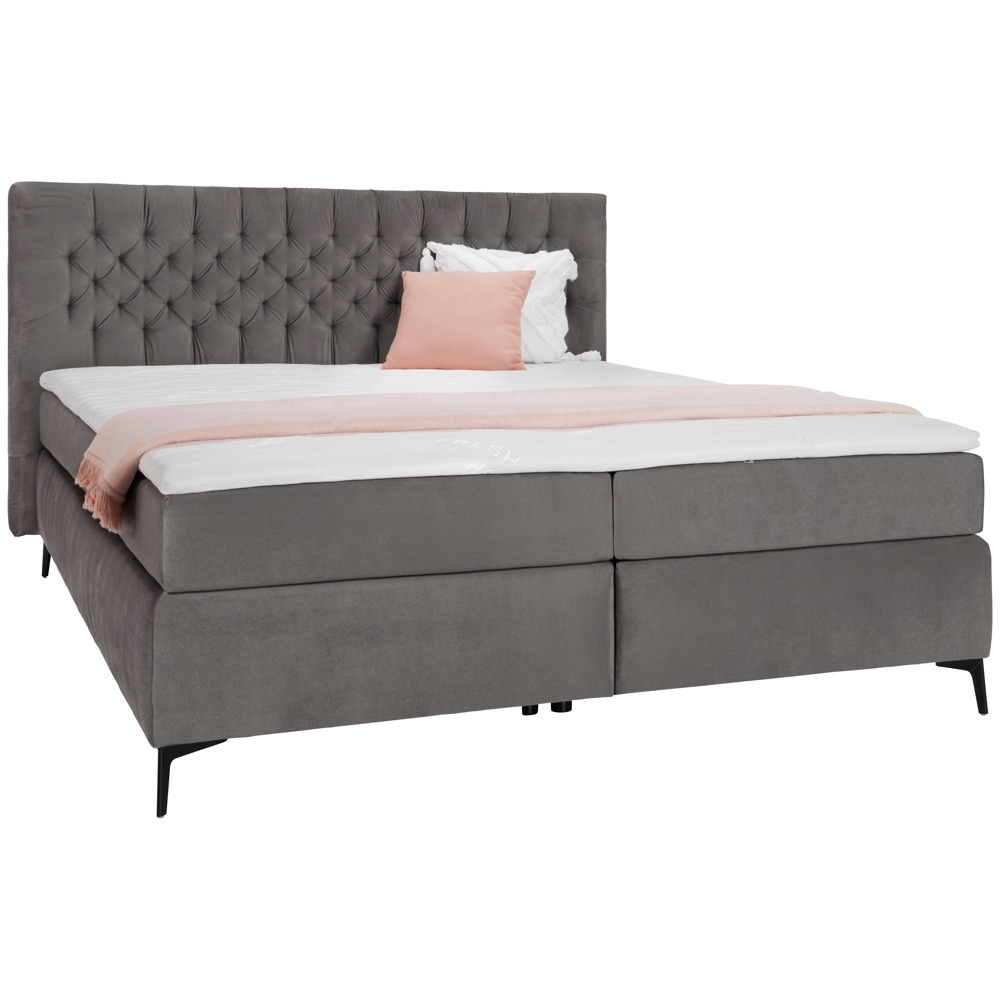 Boxspring postel ONE 2 160x200cm,antracitová